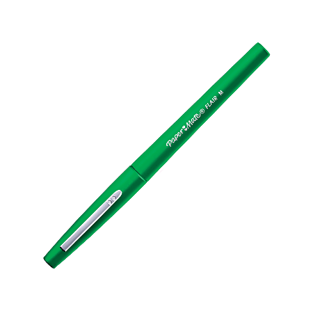 Paper Mate® Flair® Porous-Point Pen, Medium Point, 0.7 mm, Green Barrel, Green Ink