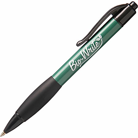SKILCRAFT® Bio-Write® Retractable Pens, Fine Point, Black Ink, Pack Of ...