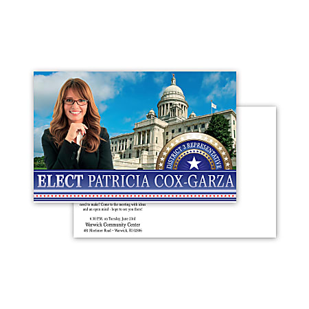14pt, White Uncoated, Printed 2 Sides Custom Full-Color Postcards , 5-1/2" x 8-1/2" , Box Of 50