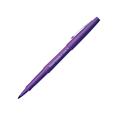 Paper Mate® Flair® Porous-Point Pen, Medium, 1.0 mm, Purple Ink