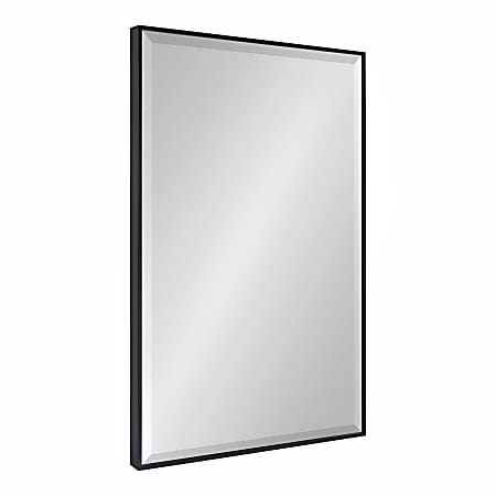 Uniek Kate And Laurel Rhodes Framed Rectangle Mirror, 36-13/16”H x 24-13/16”W x 1-5/8”D, Black