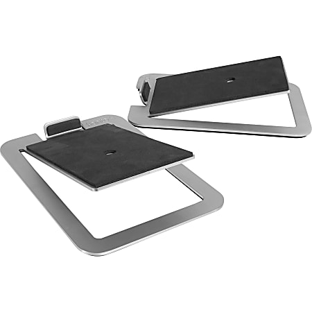 Kanto S4 Desktop Speaker Stands for Midsize Speakers, Stainless Steel - 16 lb Load Capacity - 2" Height x 5.5" Width x 7.9" Depth - Desktop - Stainless Steel - Stainless Steel