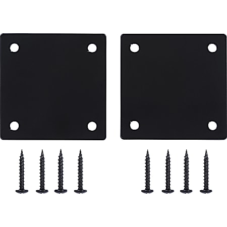 Lorell Mounting Plate for Modular Device - Black - 2 / Pack