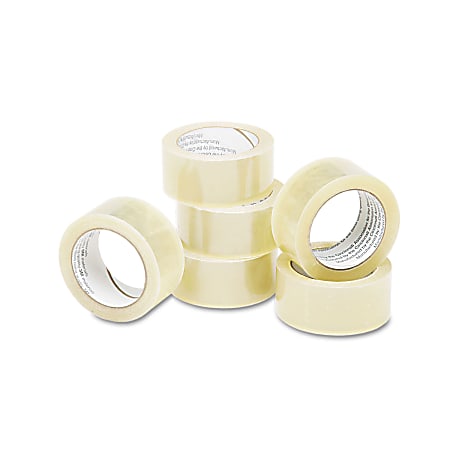 SKILCRAFT® Commercial-Grade Packaging Tape, 2" x 55 Yd., Clear, Pack Of 6 (AbilityOne 7510-01-579-6874)