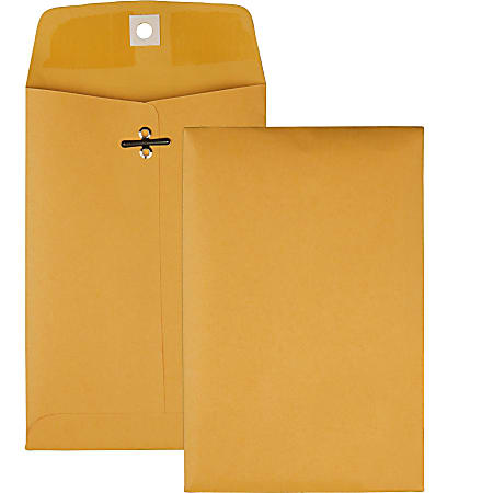 Quality Park® Clasp Envelopes, #35, 5" x 7 1/2", Brown, Box Of 100