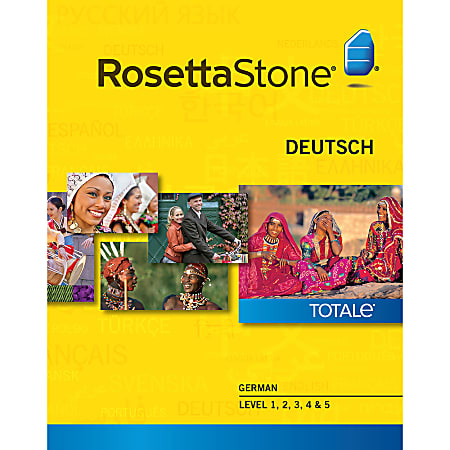 The Rosetta Stone German Level 1, 2, 3, 4 & 5 Set - (v. 4) - license - up to 2 computers, up to 5 household users - download - Win