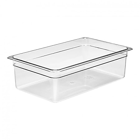 Cambro Camwear Polycarbonate Full Size Food Pans, Clear, Pack Of 6 Pans