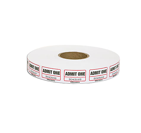 Office Depot® Brand Ticket Roll, Single Coupon, Assorted, Roll Of 2,000, No  Color Choice