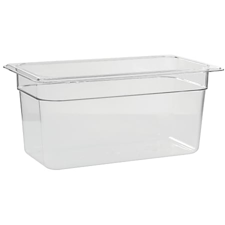 Cambro Camwear Polycarbonate 1/3 Size Food Pans, Clear, Pack Of 6 Pans