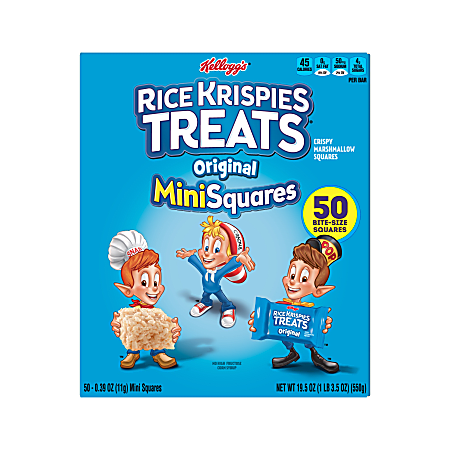 Kellogg's® Rice Krispies Treats® Original Mini Squares, 0.39 Oz, Box Of 50