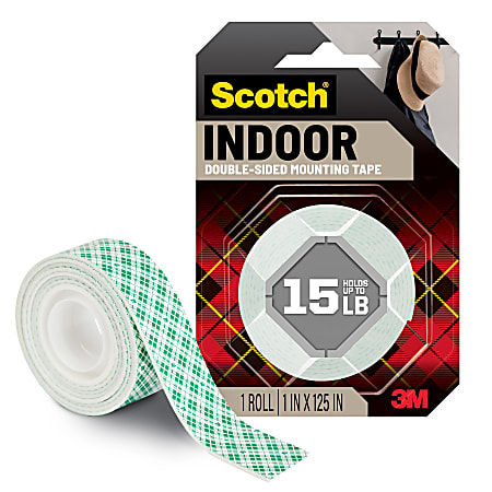 Scotch® Permanent Heavy-Duty Mounting Tape, 1" x 125"