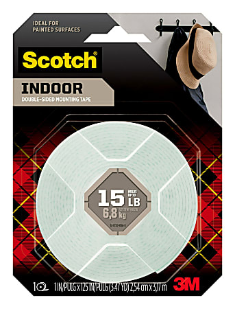Scotch® Permanent Heavy-Duty Mounting Tape, 1" x 125"