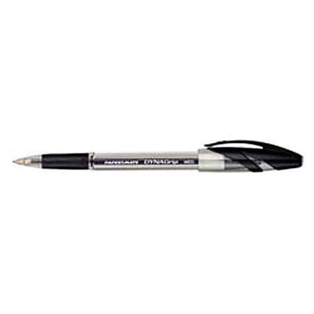 Paper Mate® Dynagrip®+ Retractable Ballpoint Pens, 1.0 mm, Medium Point, Blue Barrel, Blue Ink, Pack Of 12