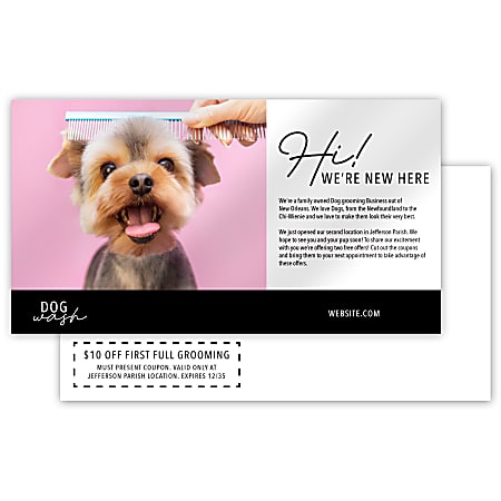 10pt, White Semi-Gloss, Printed 2 Sides Custom Full-Color Postcards, 6" x 11" , Box Of 50