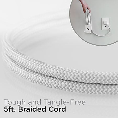 Cordinate USB Extension Cord Cube 5 White - Office Depot