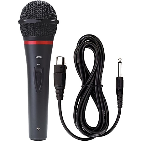 JS Karaoke M200 Wired Dynamic Microphone - 15 ft - 70 Hz to 16 kHz -53 dB - Handheld - XLR