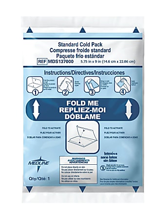 Medline Standard Instant Cold Packs, 5 3/4" x 9", Case Of 24