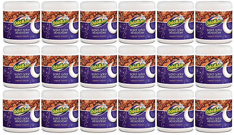 OdoBan Solid Odor Absorbers, Vapor Moon Scent, 14 Oz, Case Of 18 Jars