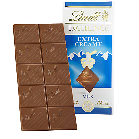 Lindt Excellence Chocolate, Extra Creamy Milk Chocolate Bars, 4.4 Oz, Box Of 12