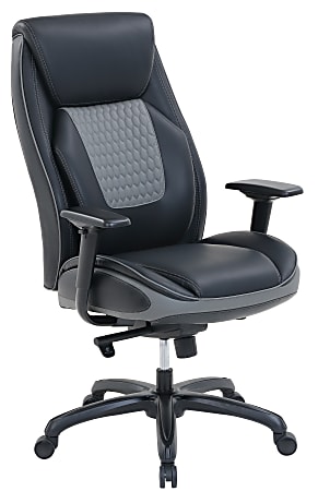 Shaquille O'Neal™ Nereus Ergonomic Bonded Leather High-Back Executive Chair, Black