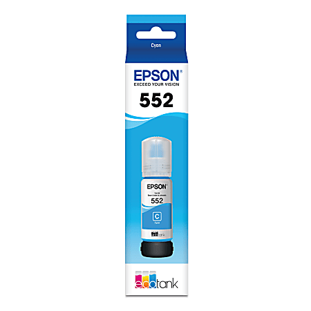 Epson® 552 Claria® Cyan Ink Bottle, T552220-S
