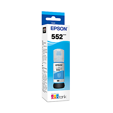 Epson® 552 Claria® Cyan Ink Bottle, T552220-S