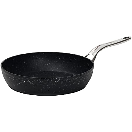 THE ROCK™ By Starfrit® Aluminum Nonstick Fry Pan With Stainless Steel Handle, 12”, Black