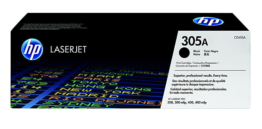 HP® 305A Black LaserJet Toner Cartridge (CE410A)