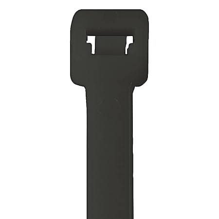 Partners Brand UV Cable Ties, 250 Lb, 18", Black, Case Of 100
