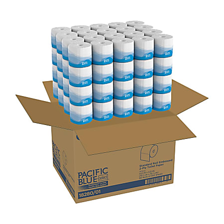 Pacific Blue by GP PRO 2 Ply Standard Roll Embossed Toilet Paper 4