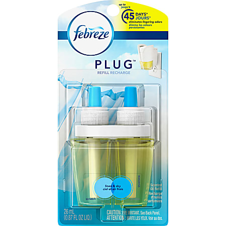 Febreze Plug-in 2-scent Refill - Linen & Sky - 30 Day - 2 Refills/Pack - 16 / Carton - Odor Neutralizer