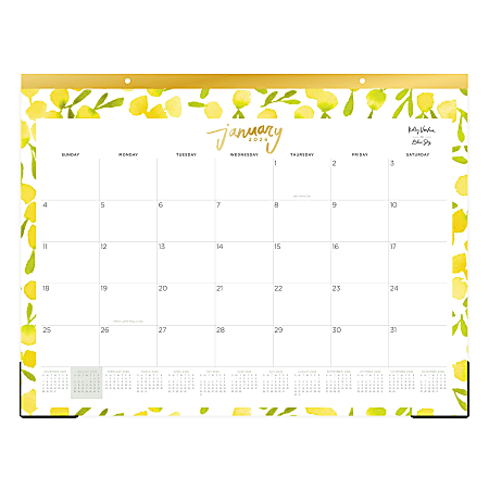 2026 Blue Sky Monthly Desk Pad Calendar, 22" x 17", Mimosa, January To December, 149063
