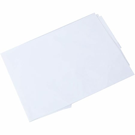Genuine Joe Plastic Round Table Covers, 48"-60" Diameter, White, Pack Of 6