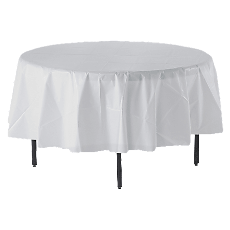 Genuine Joe Plastic Round Tablecovers - 84 Genuine Joe Plastic Round Tablecovers - 84
