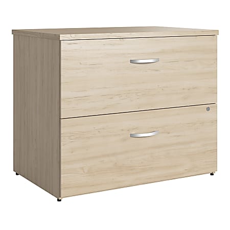 Bush Business Furniture Studio C 35-2/3"W x 23-1/3"D Lateral 2-Drawer File Cabinet, Natural Elm, Standard Delivery