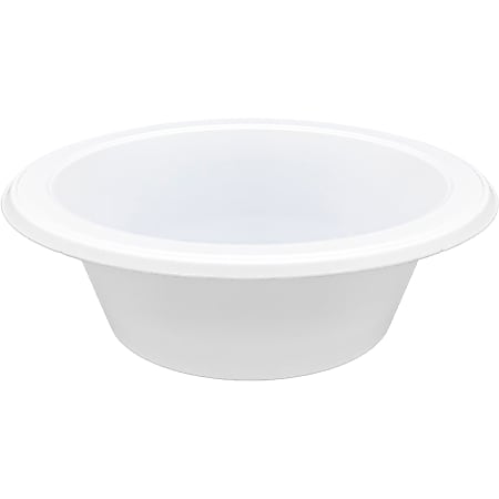 Genuine Joe ReusableDisposable 12 Oz. Plastic Bowls White Pack Of