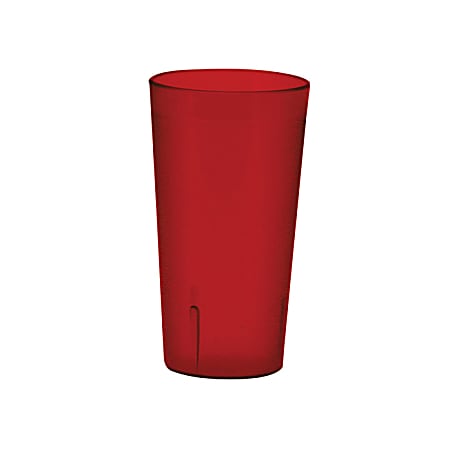 Winco Pebbled Tumblers, 20 Oz, Red, Pack Of 12 Tumblers