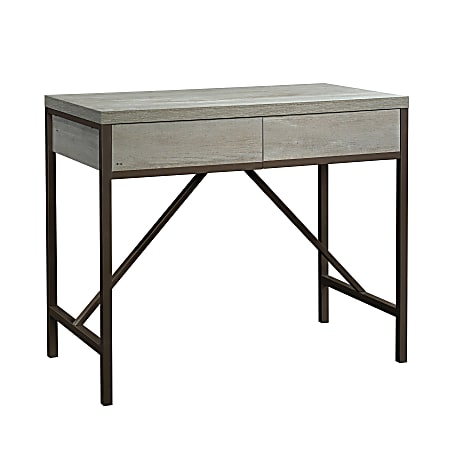 Sauder® Manhattan Gate 45"W Writing Work Table, Mystic Oak/Bronze