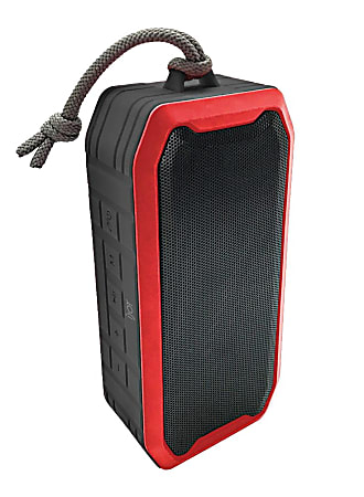 Quest iJoy Ruck Waterproof Rugged Portable Bluetooth Speaker Red