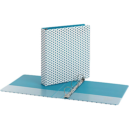 Oxford Back-mounted Round Ring Binder, 1 1/2" Ring, Teal