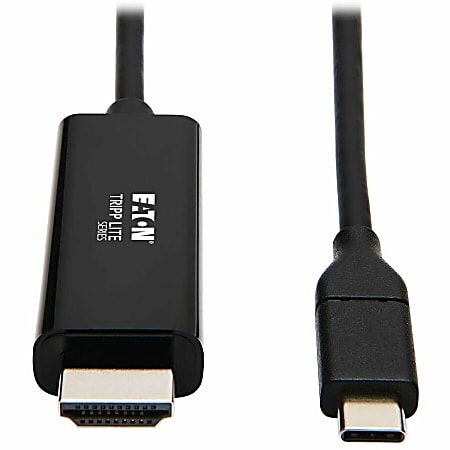 Tripp Lite by Eaton USB-C to HDMI Adapter Cable (M/M), 4K 60 Hz, 4:4:4, Thunderbolt 3 Compatible, Black, 6 ft. (1.8 m)