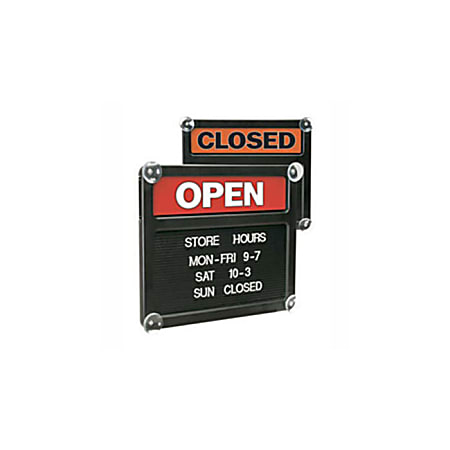 Office Depot® Brand Double-Sided Open/Closed Message Board, 13