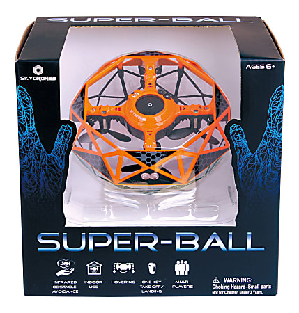 Sky Drones Super Ball Interactive Drone, Orange, SKY-097O