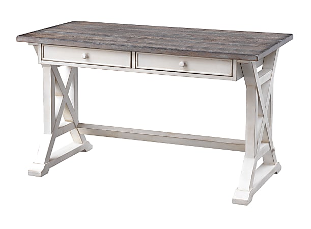 Coast to Coast Duncan 52"W 2-Drawer Writing Desk, Bar Harbor Cream