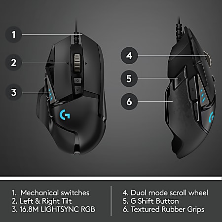The Logitech G502 Hero gaming mouse is super cheap for Black