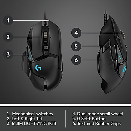 Logitech G502 Hero Mouse Black