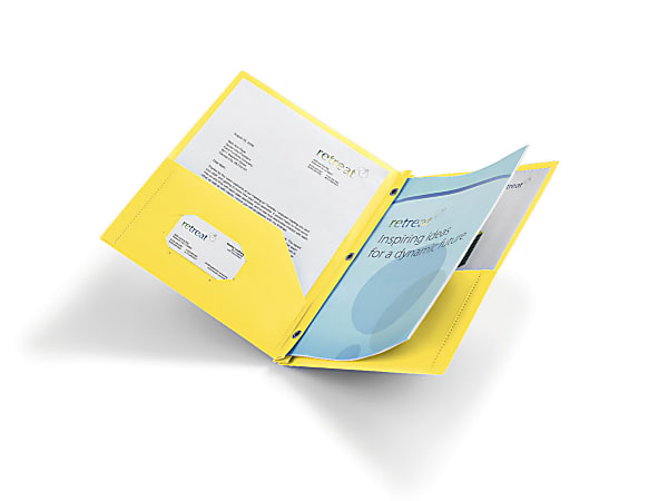 Office Depot Brand 2 Pocket School Grade Paper Folder Letter Size Yellow -  Office Depot