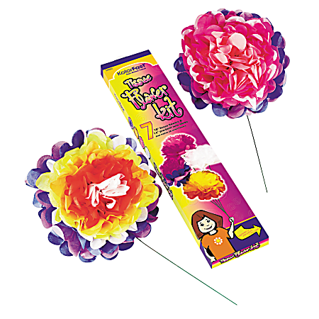 Kolorfast® Tissue Paper Flower Kit, 10", Pack Of 7