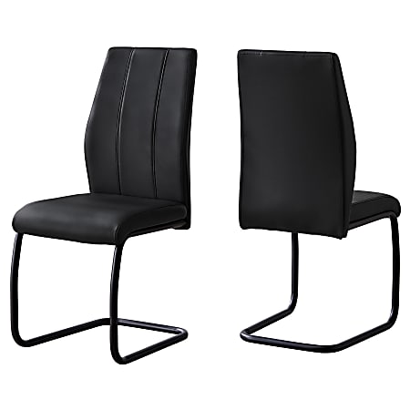 Monarch Specialties Sebastian Dining Chairs, Black, Set Of 2 Chairs