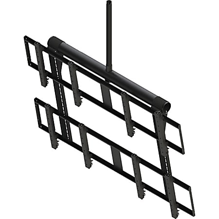 Peerless-AV DS-VWT955-2X2 Ceiling Mount for Flat Panel Display, Digital Signage Display - Black - Height Adjustable - 40" to 55" Screen Support - 401.24 lb Load Capacity - 200 x 200, 600 x 400 - VESA Mount Compatible - 1